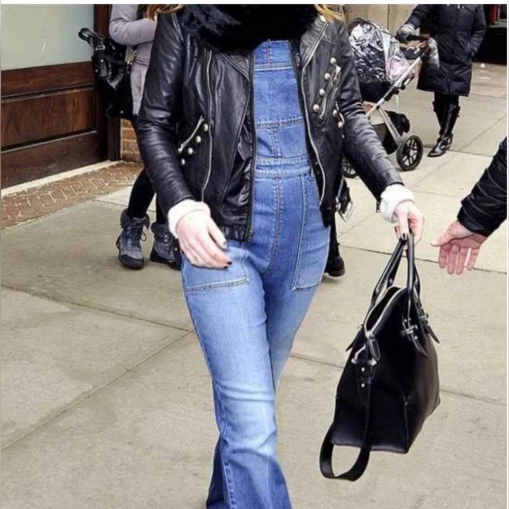 RACHEL Rachel Roy Blue Denim Wide-Leg Jumpsuit - Picture 3 of 15